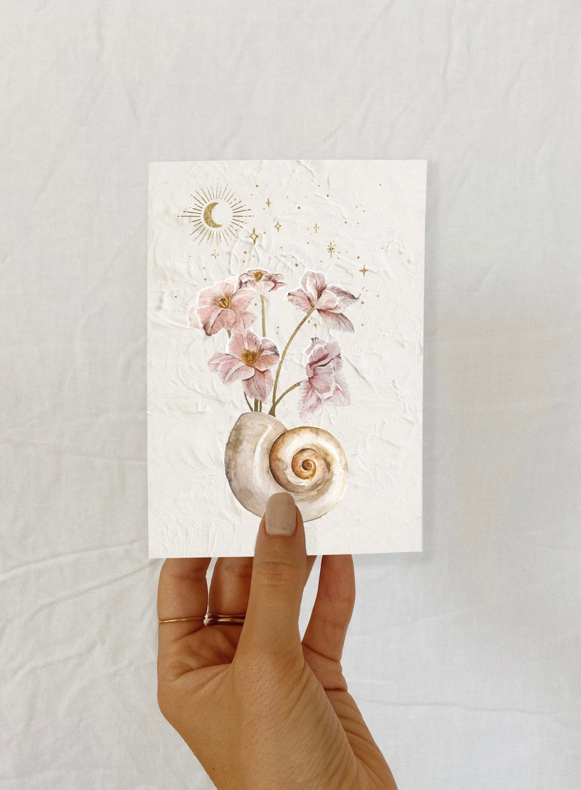 GREETING CARD // SEASHELLS & STARS